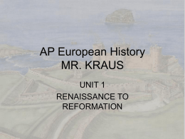 unit 1 AP European HISTORY