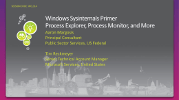WCL314: Windows Sysinternals PrimerProcess Explorer, Process