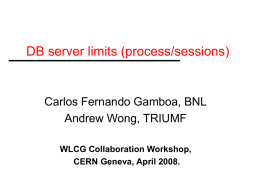 DB server limits (process/sessions)