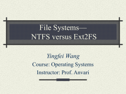 File systems: Windows NT versus Linux