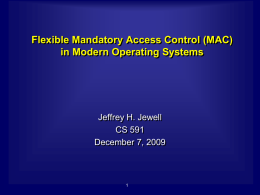 The Realization of Flexible Mandatory Access Control (MAC
