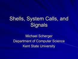 Unix Signals - Computer Science