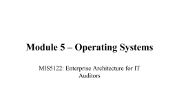 Module 3 – Operating Systems