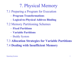 7. Physical Memory