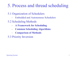 5. Process and thread scheduling