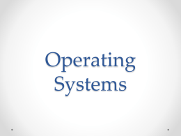 Class XI Presentation on Operating System