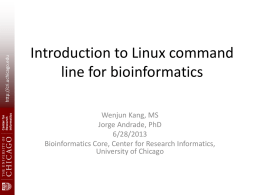 Linux - Center for Research Informatics