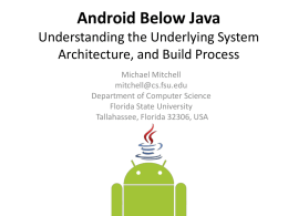 Android Below Java - FSU Computer Science
