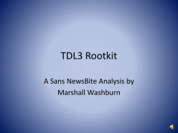 TDL3 Rootkit Presentation