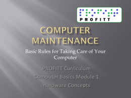(1.D.2) Computer Maintenance