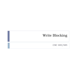 Write Blocking