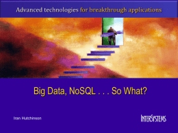 NoSQL_AND_Big_Data - GlobalsDB