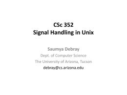 13 Signal Handling - Department of Computer Science