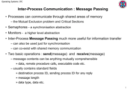 Inter-Process Communication : Message Passing