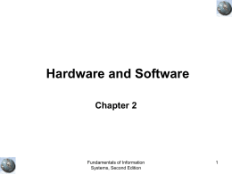 Hardware and Software - Department of Computer Engineering