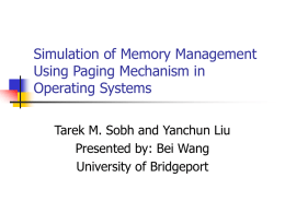 Simulation of Memory Management Using Paging Mechanism in
