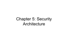 Chapter 5: Security Architecture
