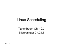 Linux Scheduling - School of Computing and Engineering