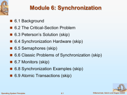 Module 6: Synchronization