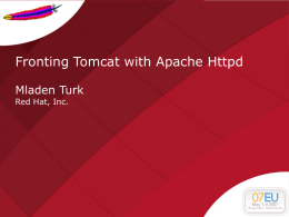 Introducing Apache Tomcat 6 by Mladen Turk Red Hat, Inc.