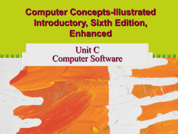 Unit C: Computer Software