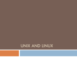 Unix and Linux - Karunya University