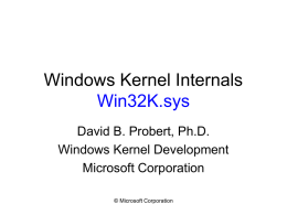 Windows Kernel Internals Win32K.sys