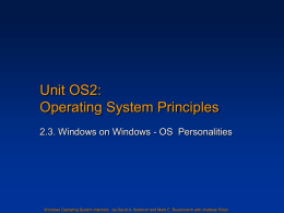 Unit OS2: Windows on Windows