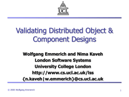 Validating Distributed Object & Component Designs