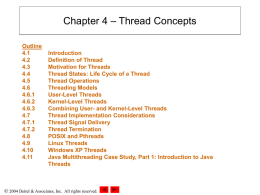 Chapter 4: Thread Concepts - New Mexico State University