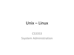 Unix – Linux - University of Tulsa