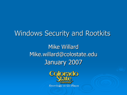 Windows 2003 Security - Colorado State University