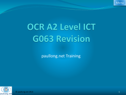 OCR AS Level ICT