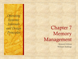 Chapter 7 Memory Management - Cork Institute of Technology