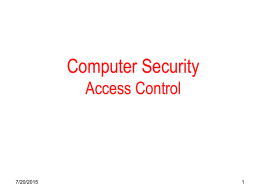 Computer Security - Florida State University