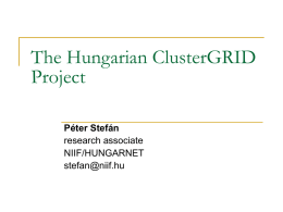 The Hungarian ClusterGRID Project