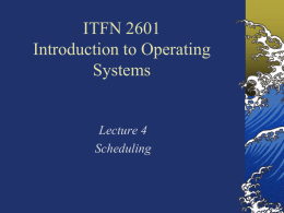 ITFN 2601 Introduction to Operating Systems