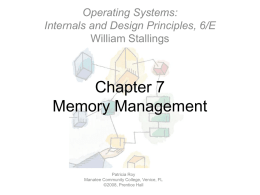 Chapter 7Memory Management