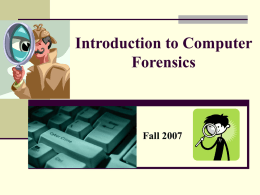 Introduction to Computer Forensics