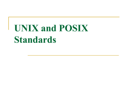 UNIX and POSIX Standards