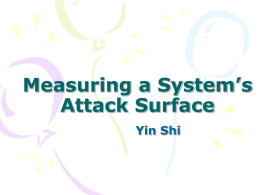 Measuring a System’s Attack Surface