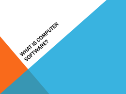 What is Computer Software?