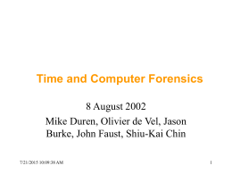 Time and Computer Forensics - Digital Forensics Research