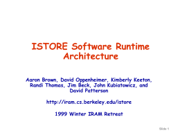 ISTORE Software Architecture