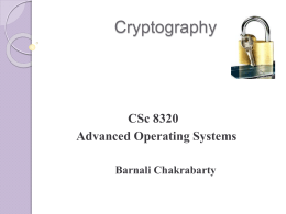 Cryptography - Georgia State University