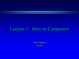 Intro to computers