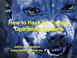 How to hack B1 Trusted Operating Systems
