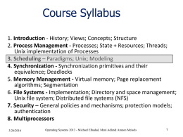 2. Processes and Scheduling