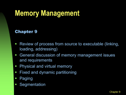 Memory Management (intro & fixed partitions)