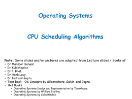 Evaluation of Scheduling Algorithms…